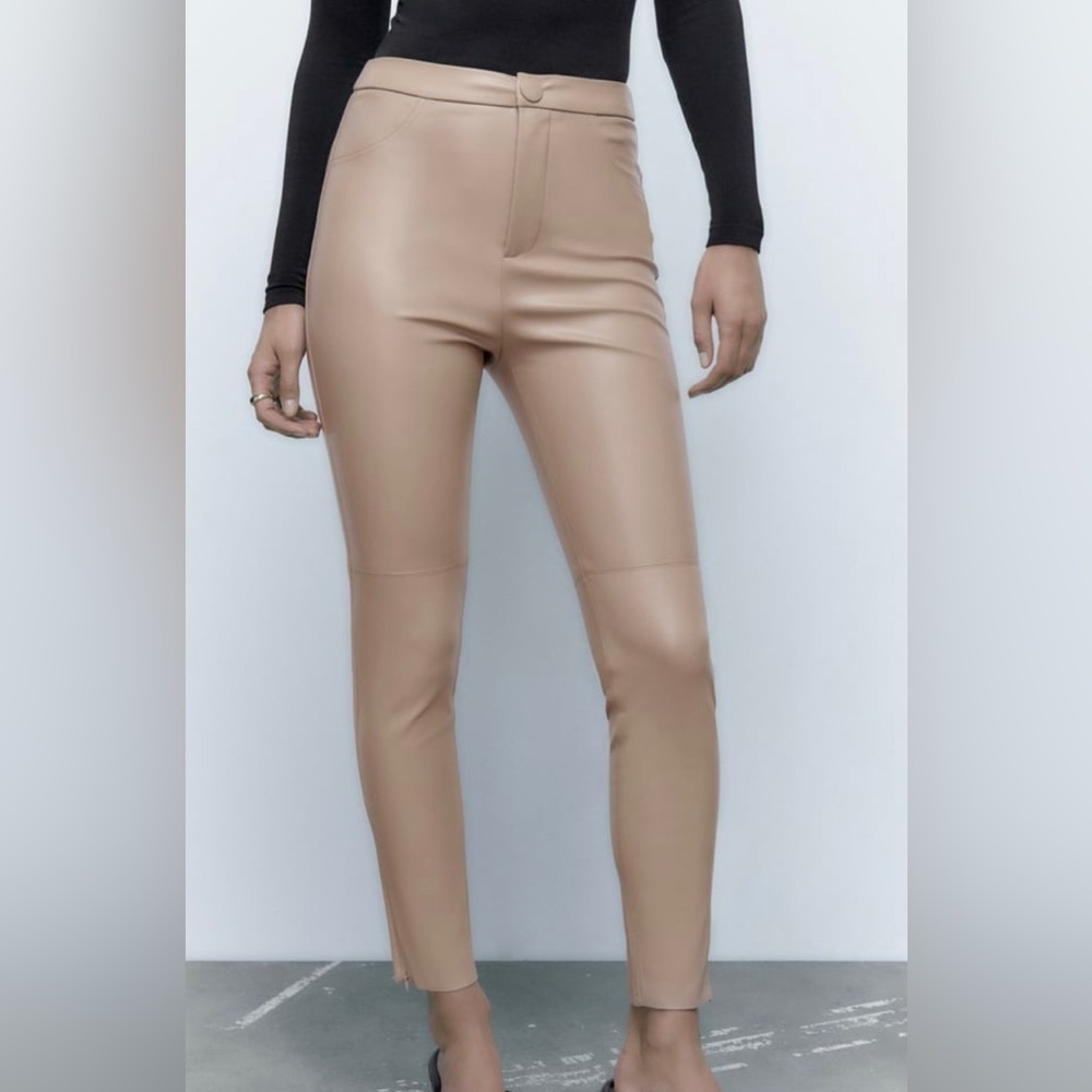 ZARA faux leather leggings NWT - Picture 2 of 4